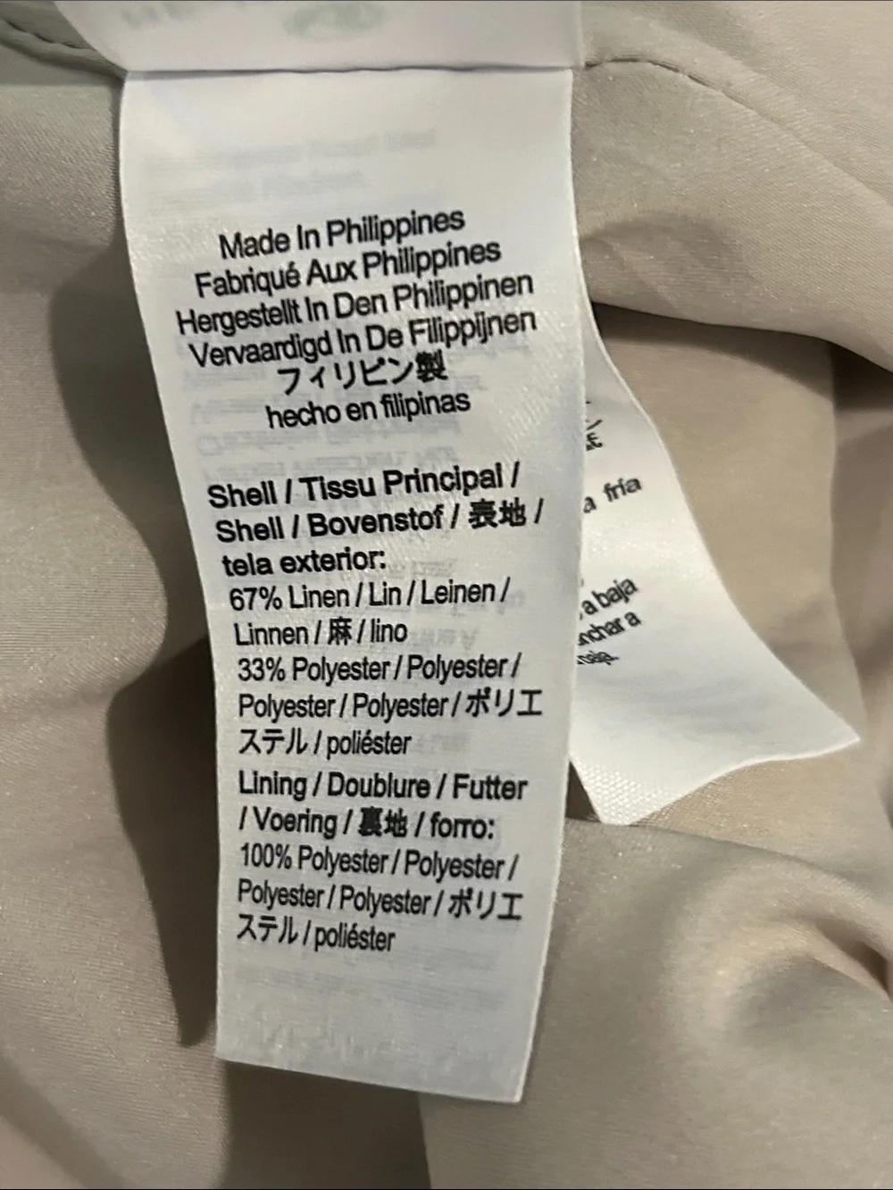 J. Crew Beige Linen Blend Trousers